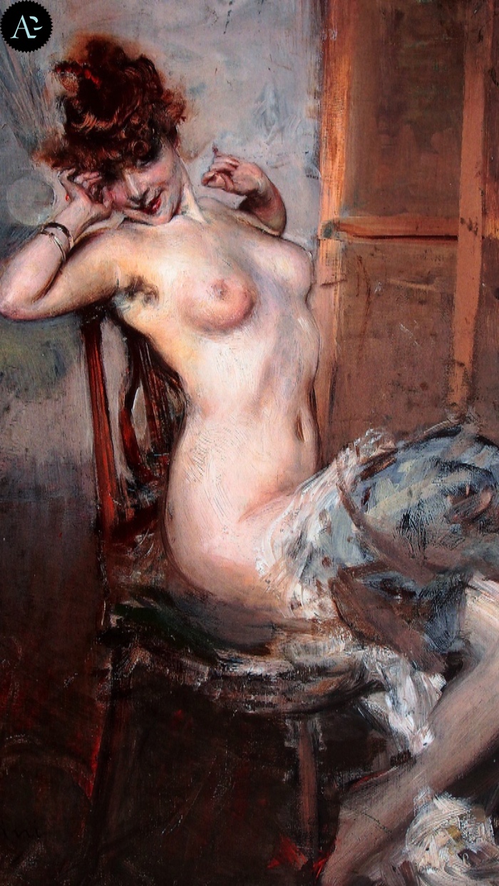 Giovanni Boldini | nude woman sitting