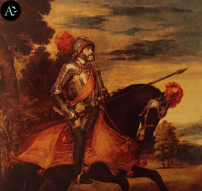Tiziano Vecellio | Ritratto di Carlo V a cavallo
