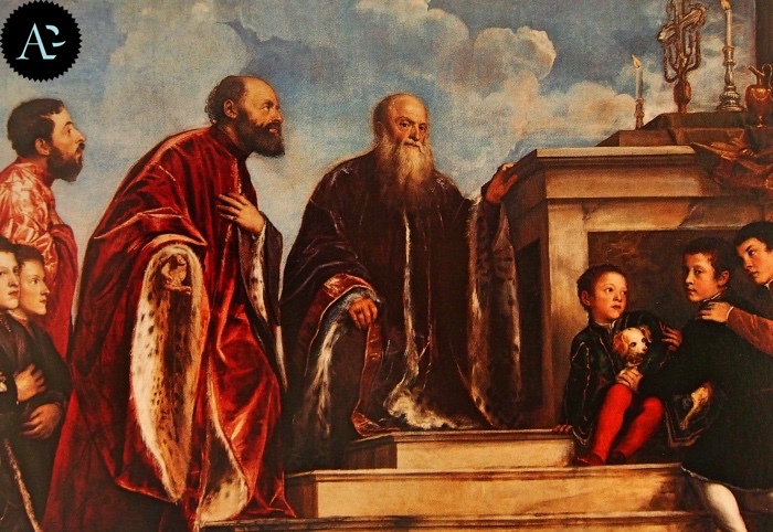 Tiziano Vecellio | Ritratto votivo della famiglia Vendramin 