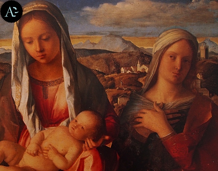 Giovanni Bellini | Madonna con Bambino tra San Giovanni Battista e santa