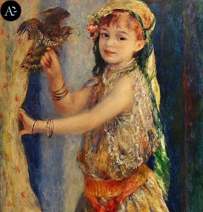 Renoir | bambina con uccellino 