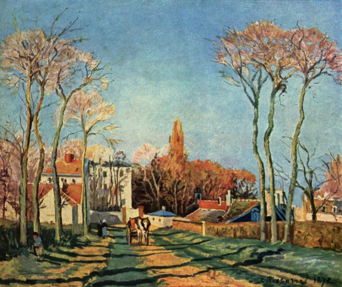 Camille Pissarro | Entrata del villaggio di Voisins
