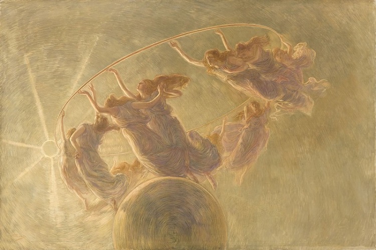 Gaetano Previati, La Danza delle Ore, 1899, olio e tempera su tela. Milano, Fondazione Cariplo, Gallerie d'Italia Piazza Scala 