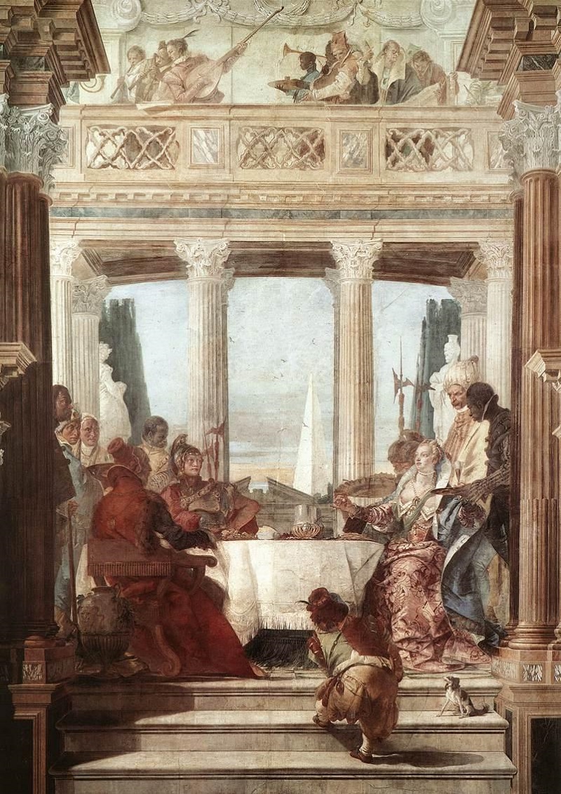 Il Banchetto di Cleopatra, (1746 - 1747 c.a.). G.B. Tiepolo, Palazzo Labia, Venezia