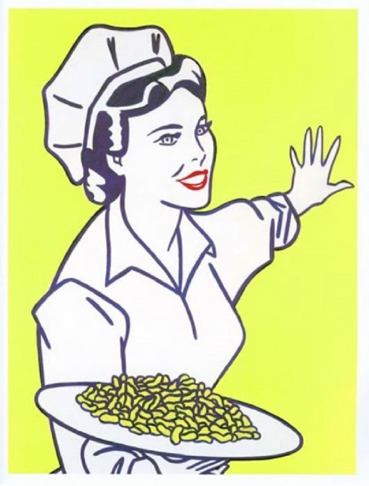 Roy Lichtenstein, Woman with peanuts