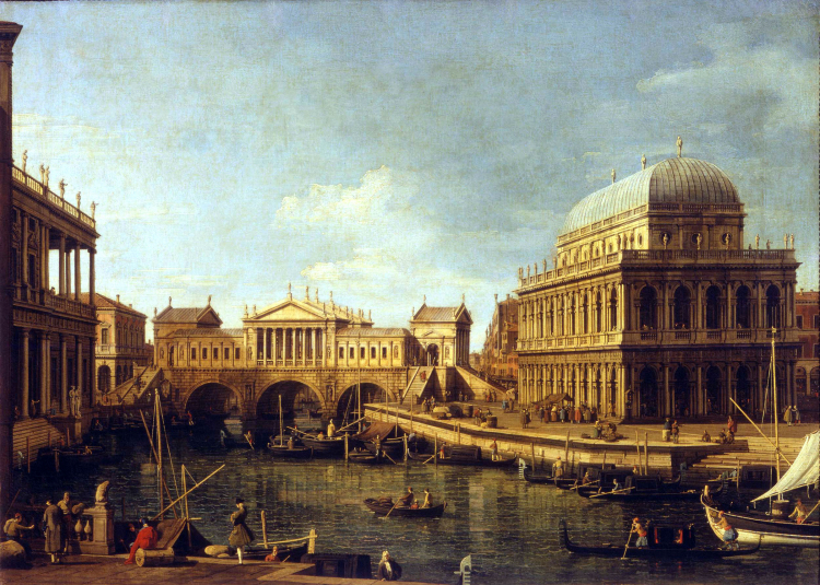 Il Canal Grande con il Ponte di Rialto | Canaletto | Galleria Nazionale Parma