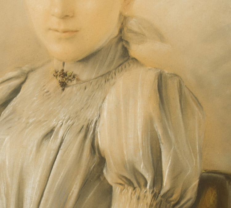 Ernst Klimt. Helene Klimt-1891. coll. Privata (dettaglio)