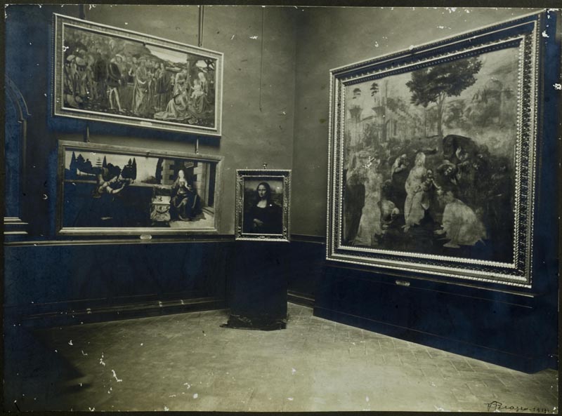 Fotografia raffigurante la Sala di Leonardo agli Uffizi