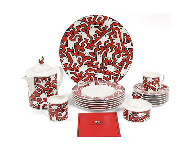 Keith Haring china, by Villeroy & Boch, 1991, limited edition.