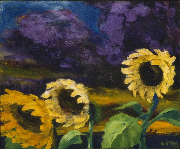 Emil Nolde "Girasoli in una tempesta di vento notturna", 1943 - Columbus Museum of Art