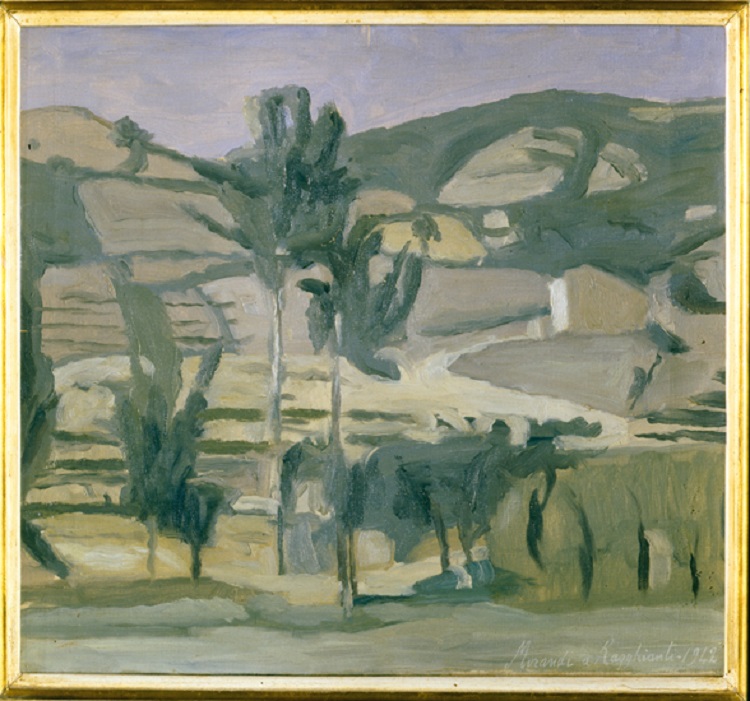 Giorgio Morandi  (Bologna 1890-1964)Paesaggio a Grizzana 1942