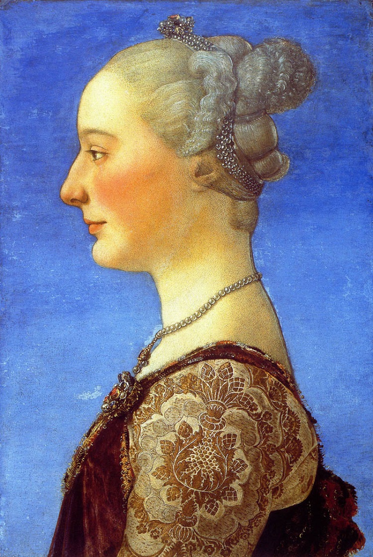 Piero del Pollaiolo Ritratto di giovane donna Firenze Uffizi