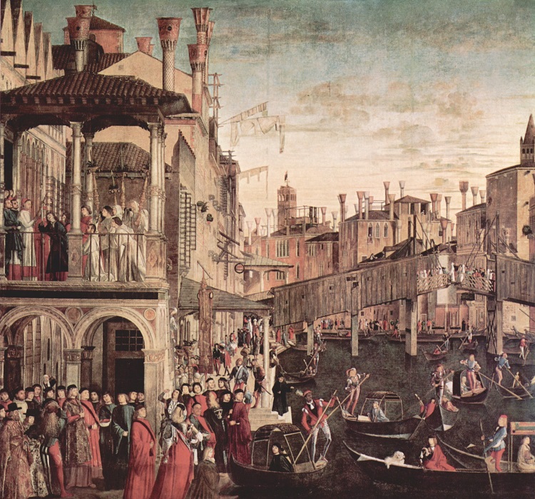 "Miracolo della Croce a Rialto" Vittore Carpaccio (1494). Gallerie dell'Accademia 