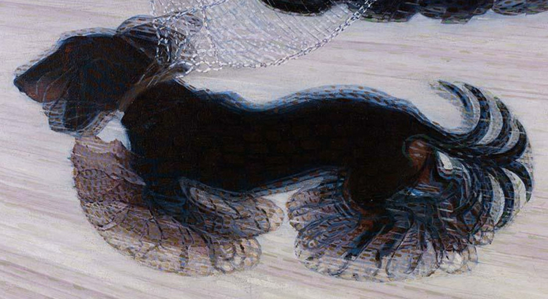 Giacomo Balla Dinamismo di un cane al guinzaglio dettaglio