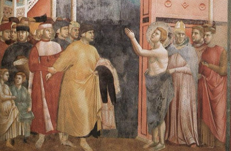 Giotto La rinuncia ai beni di San Francesco