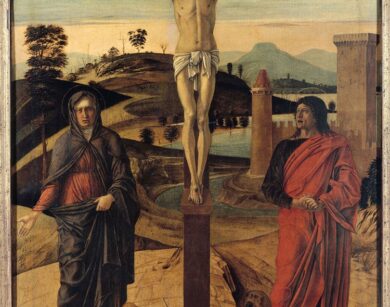 11 Id 3. BELLINI Cristo crocifisso tra la Vergine e san Giovanni Evangelista Parigi Louvre 1