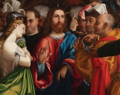 Lorenzo Lotto Cristo e ladultera 1