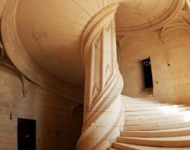 The Leonardo da Vinci Staircase in La Rochefoucauld France 1