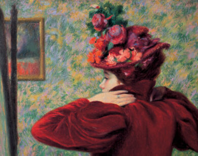 46085 02 Federico Zandomeneghi Il giubbetto rosso 1895 circa antica collezione Camillo Giussani 1