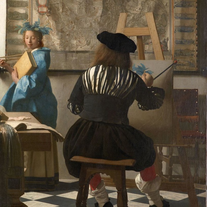 Vermeer | allegoria della pittura | dettaglio