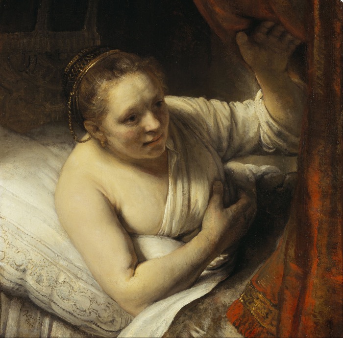 Rembrandt | Giovane donna a letto