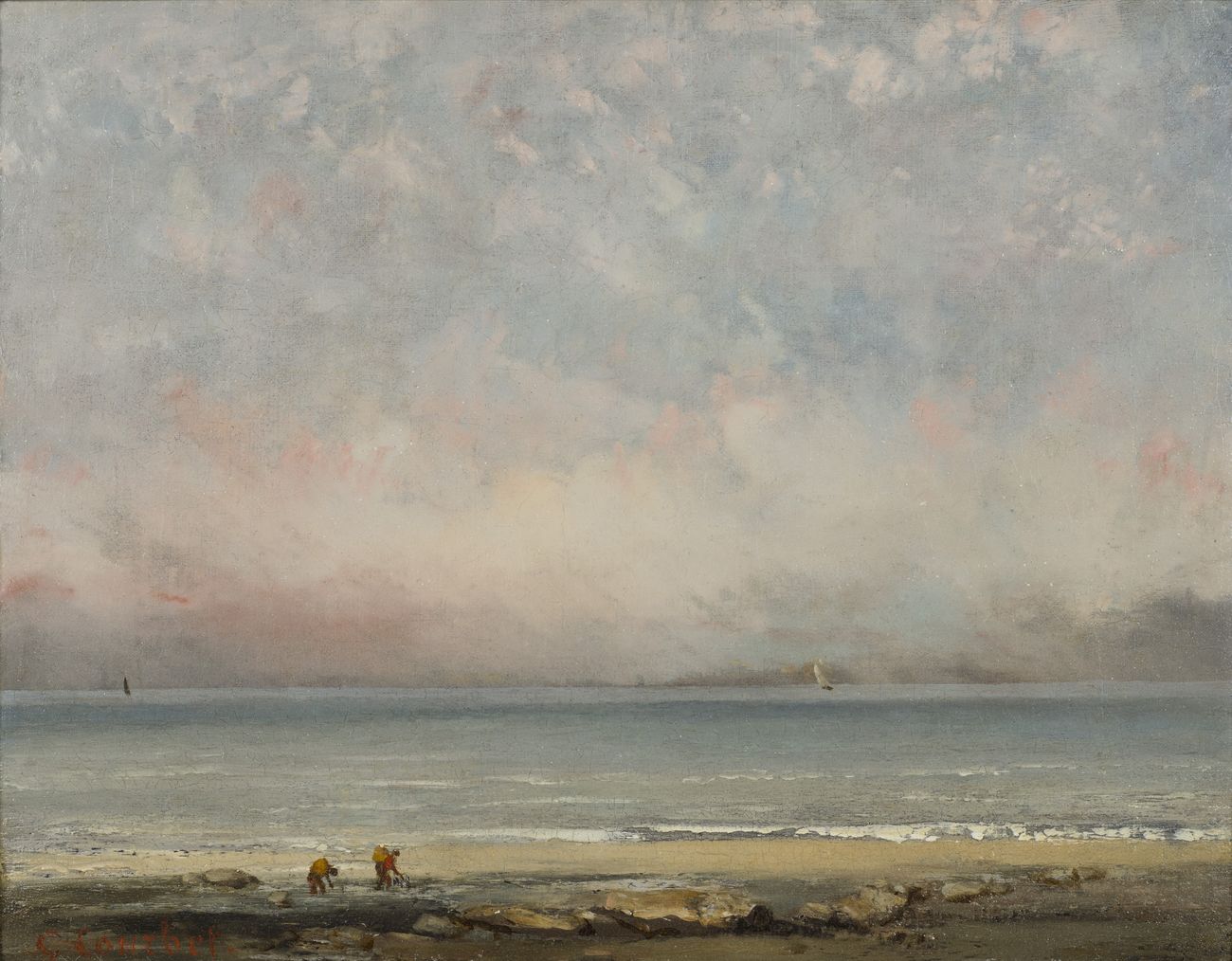 La spiaggia a Trouville | Courbet