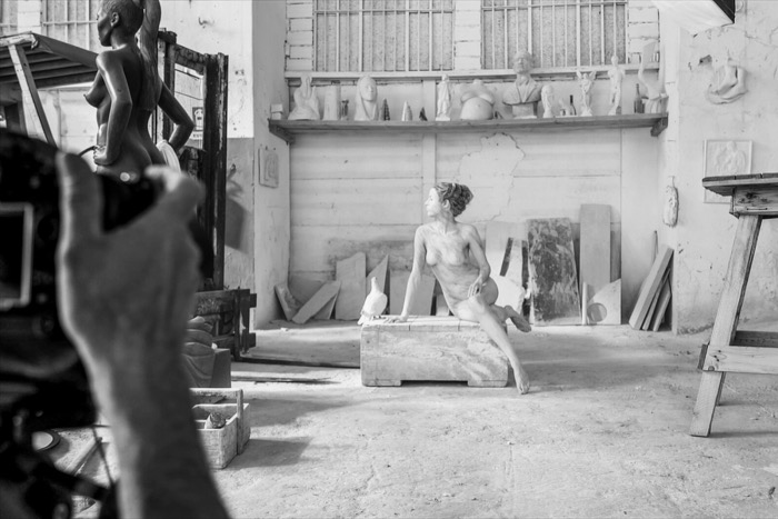 Backstage della realizzazione del progetto Renaissance di Ruggero Rosfer, Cooperativa scultori di Carrara, 2022. Ph. Davide Pedace #3