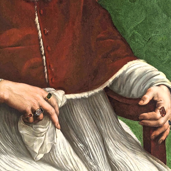 img ritratto Giulio II Raffaello dettagli