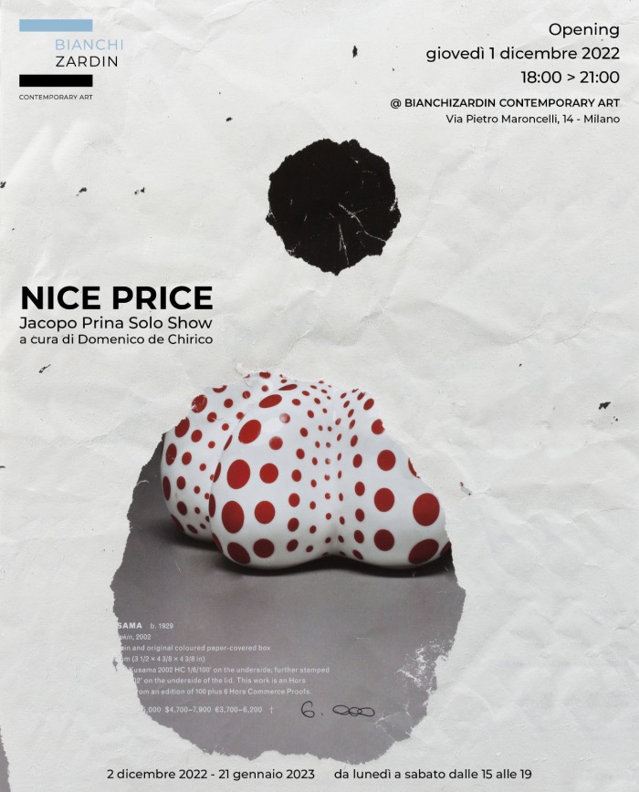 NICE PRICE. Jacopo Prina Solo Show