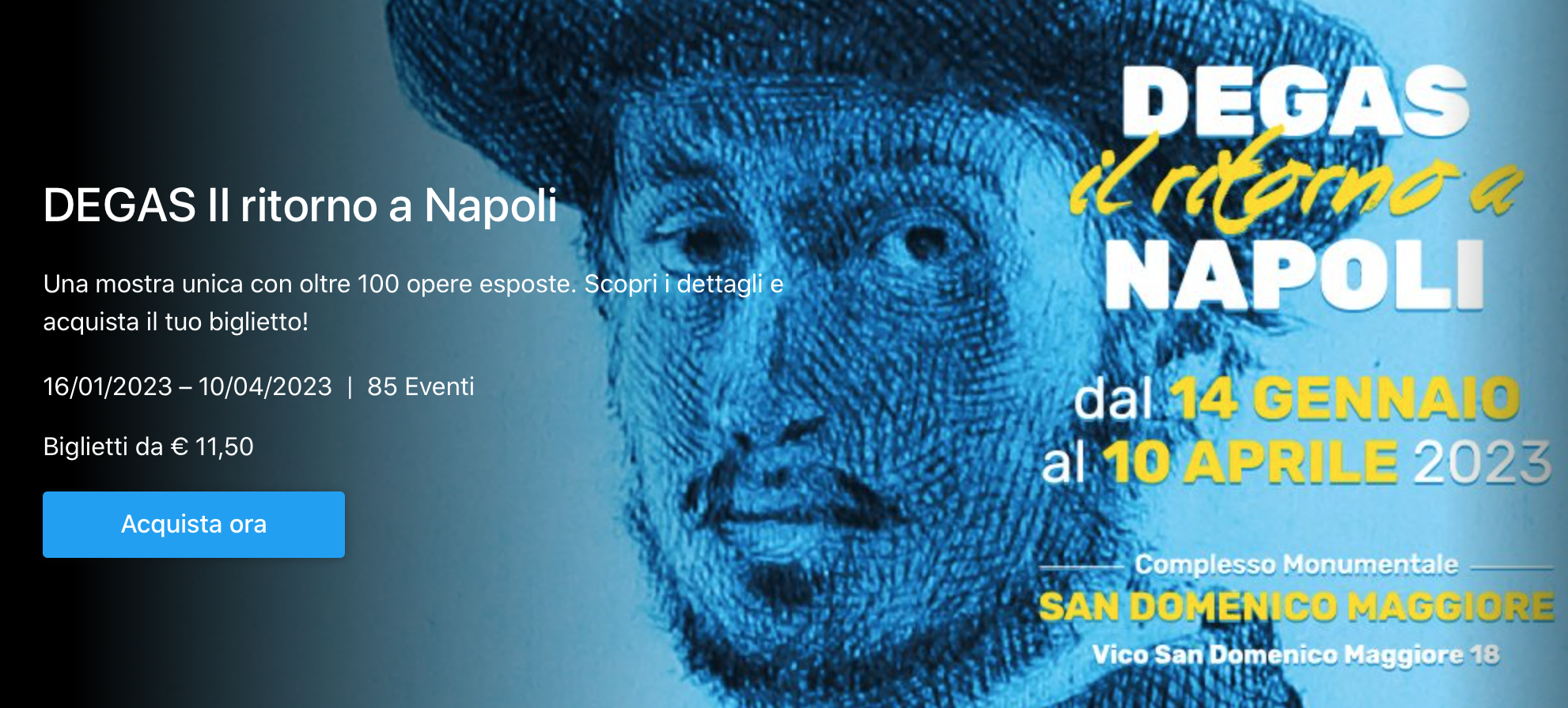 img biglietti mostra Degas Napoli