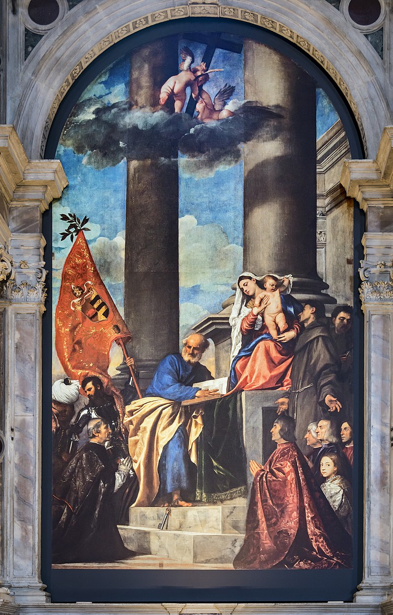 Frari (Venice) nave right - Altar of Madona di Ca'Pesaro
