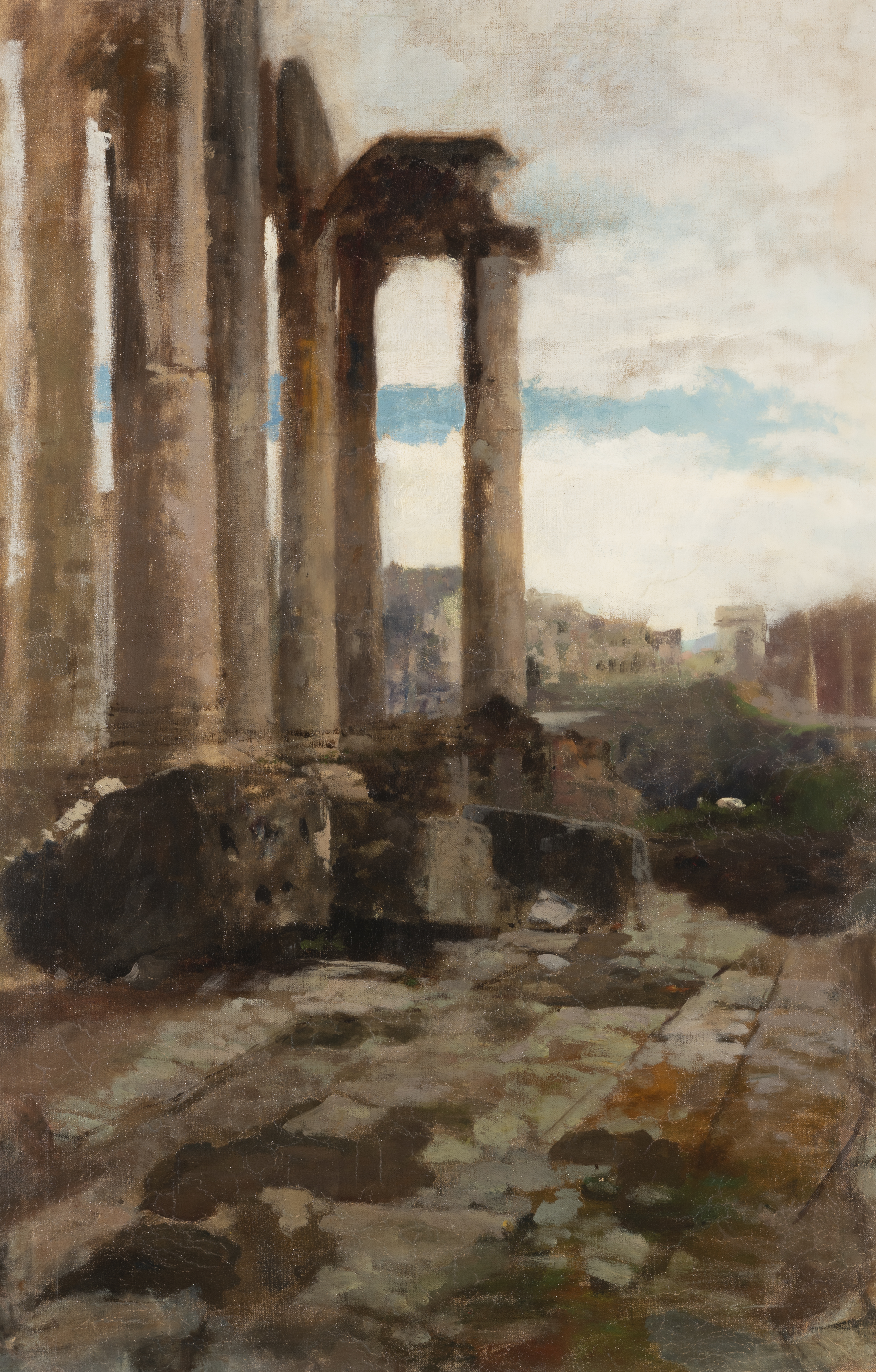 Cesare Tallone, Foro Romano, 1883, olio su tela, 91,5x60,5 cm, Lovere, Accademia Tadini, cat. P 318