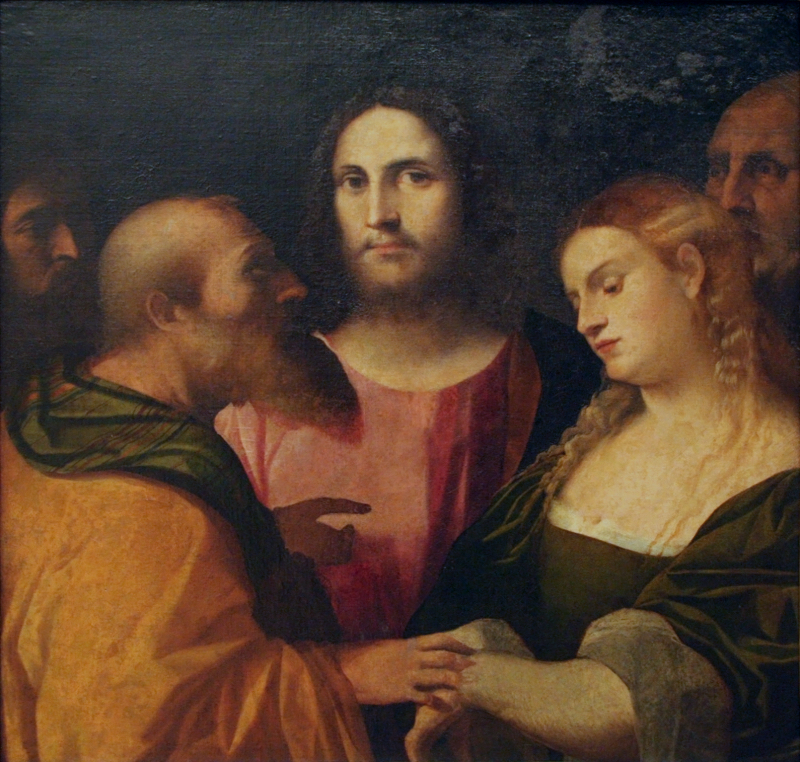 Cristo e l’adultera di Jacopo Palma il Vecchio.