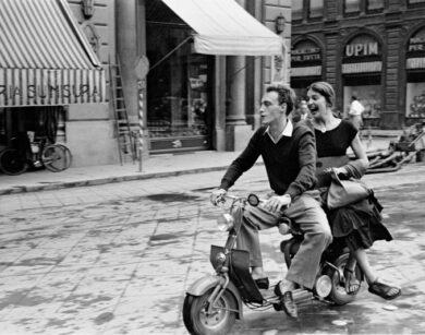 Ruth Orkin, Jinx and Justin on Scooter, Florence, Italy, 1951